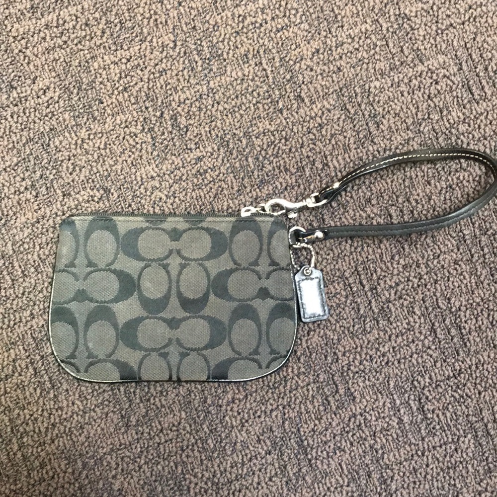 Coach black clutch